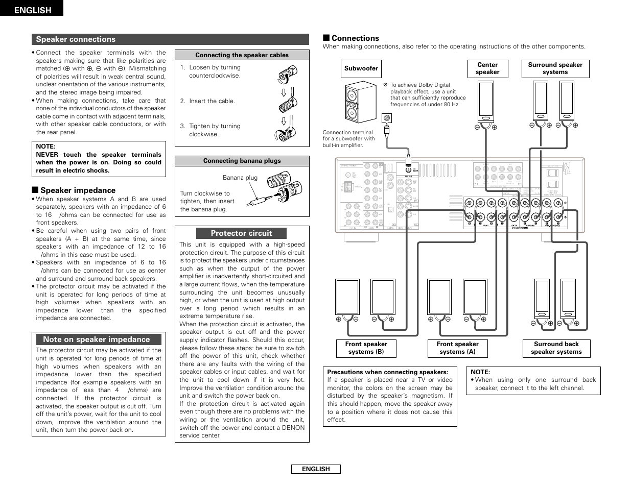 Denon AVR-486 User Manual | Page 8 / 53