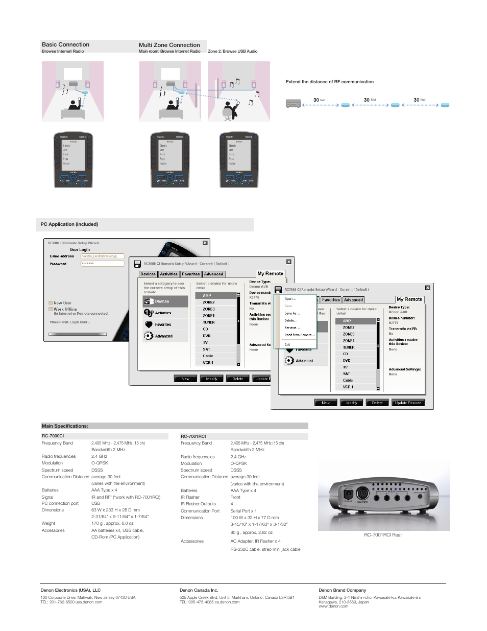 Basic connection | Denon RC-7000CI User Manual | Page 2 / 2