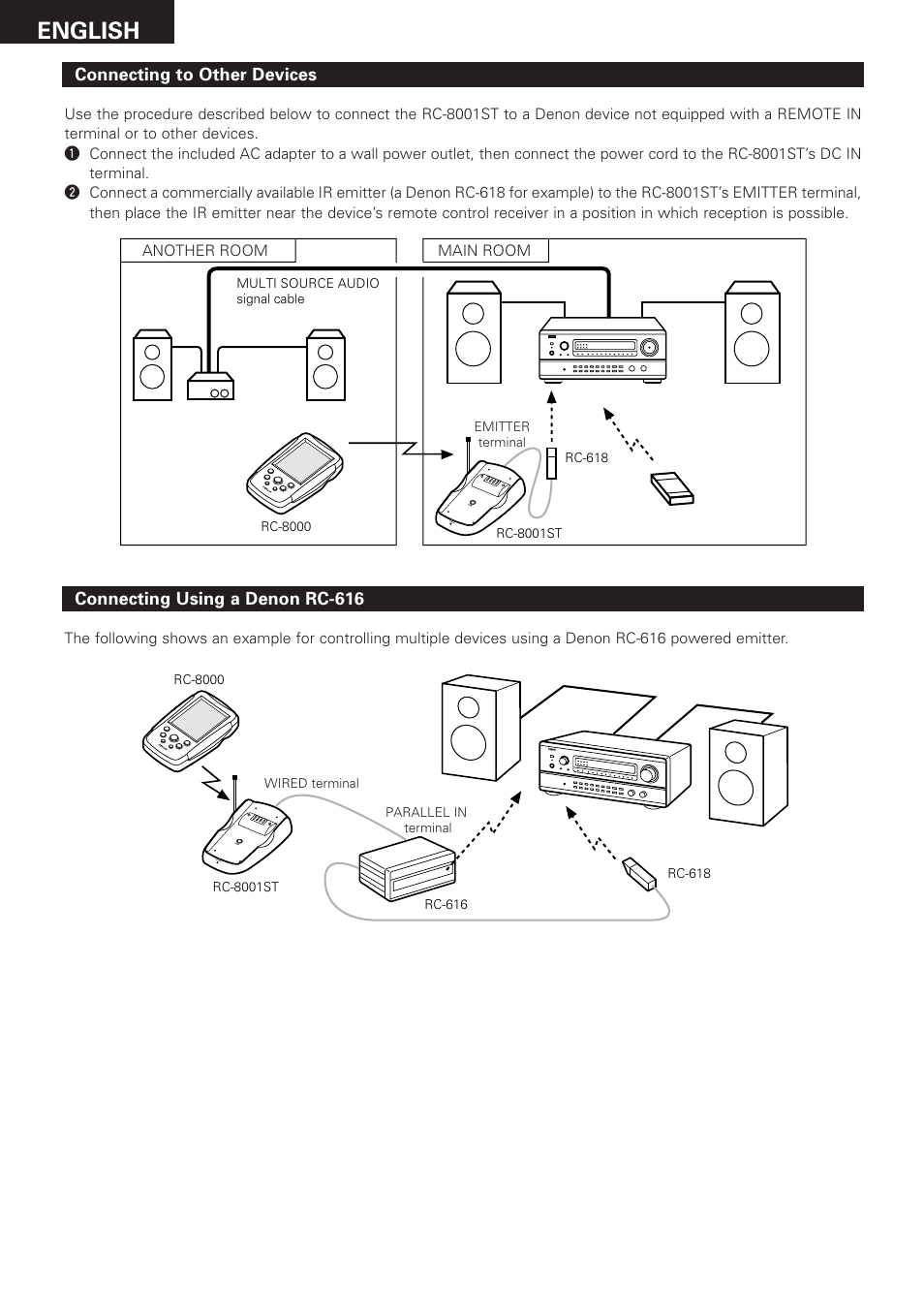 English | Denon RC-8000 User Manual | Page 37 / 39