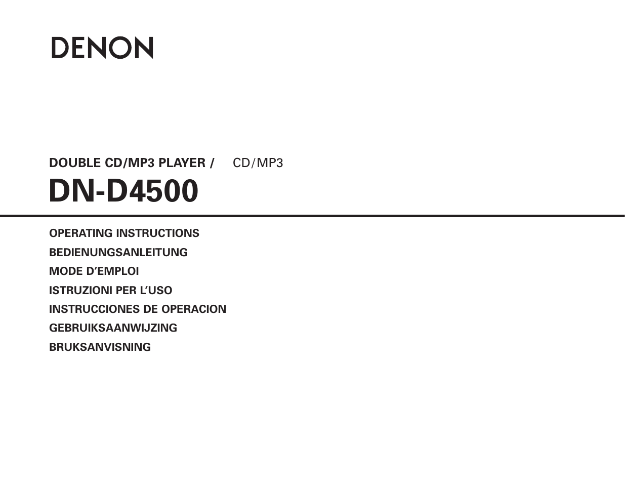 Denon DN-D4500 User Manual | 88 pages