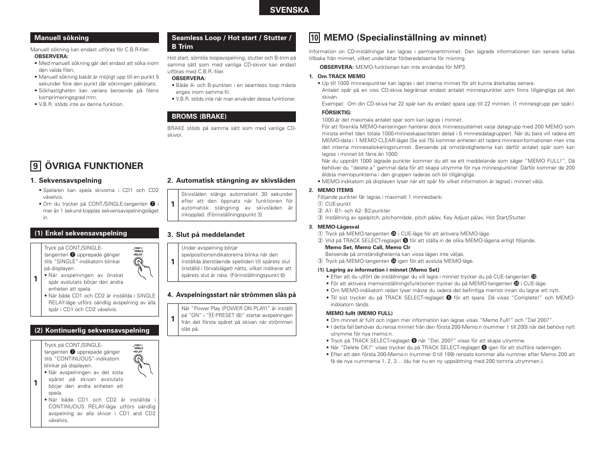 Övriga funktioner | Denon DN-D4500 User Manual | Page 74 / 88