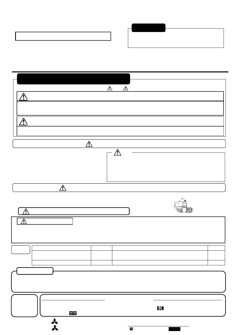 MITSUBISHI ELECTRIC WC1322H User Manual | 2 pages