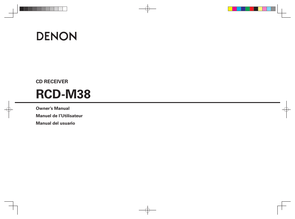 Denon RCD-M38 User Manual | 37 pages