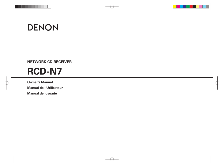 Denon RCD-N7 User Manual | 58 pages