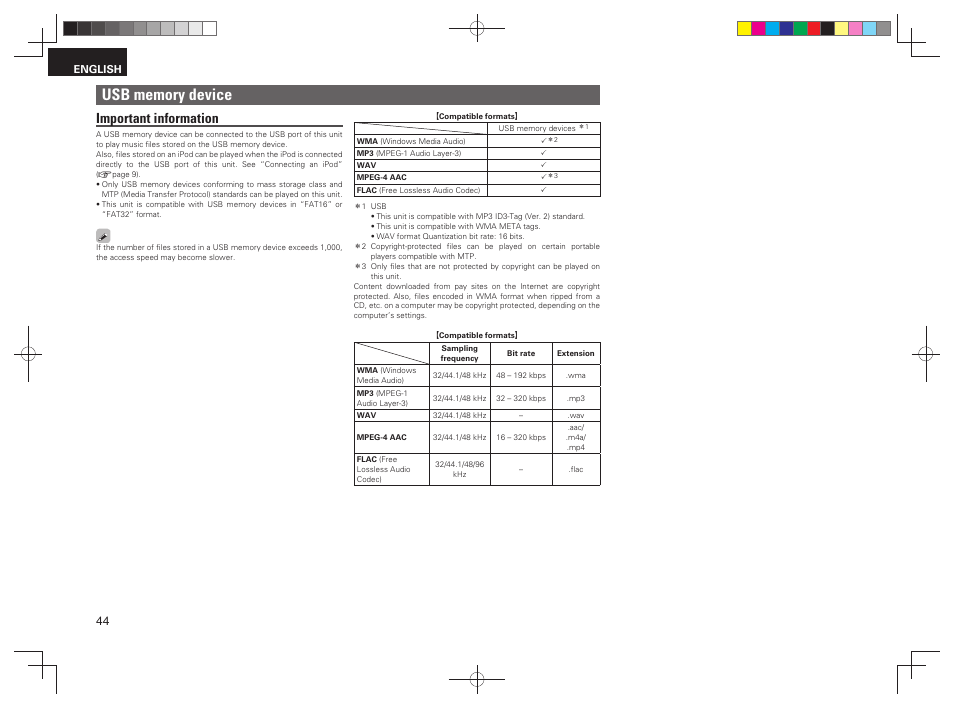 Important information | Denon RCD-N7 User Manual | Page 48 / 58