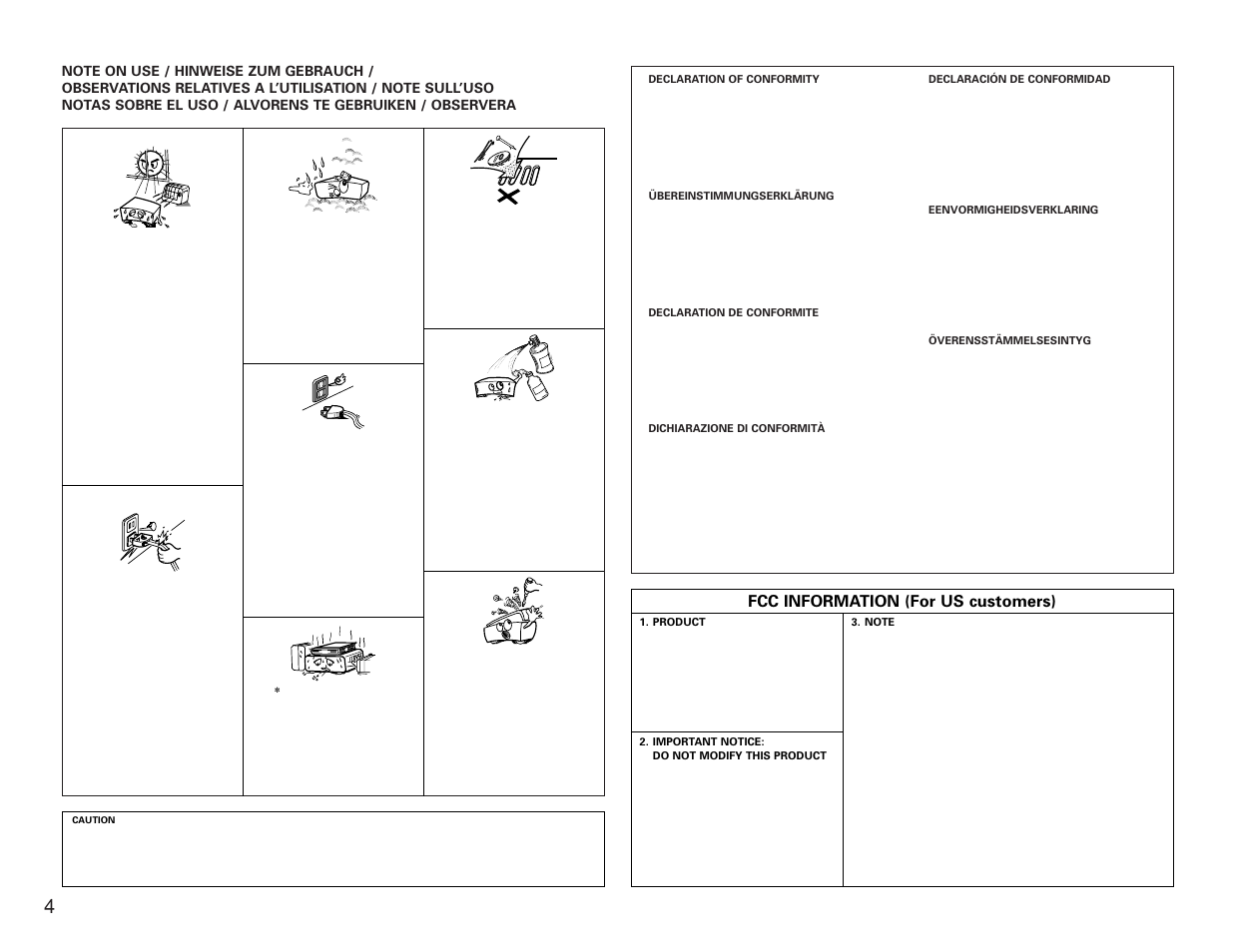 Fcc information (for us customers) | Denon DN-X300 User Manual | Page 4 / 17