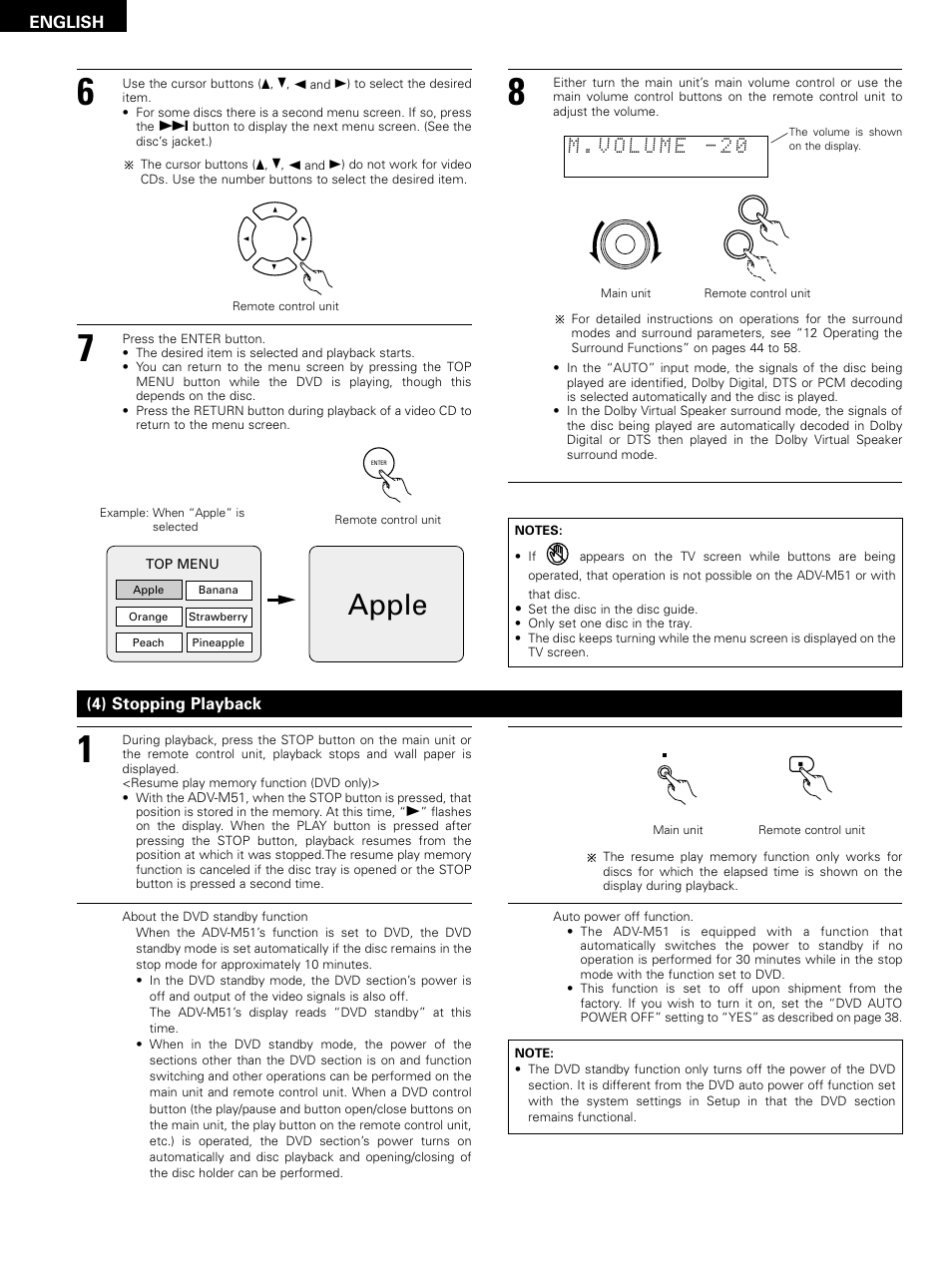Apple, English | Denon D-M51DVS User Manual | Page 42 / 109