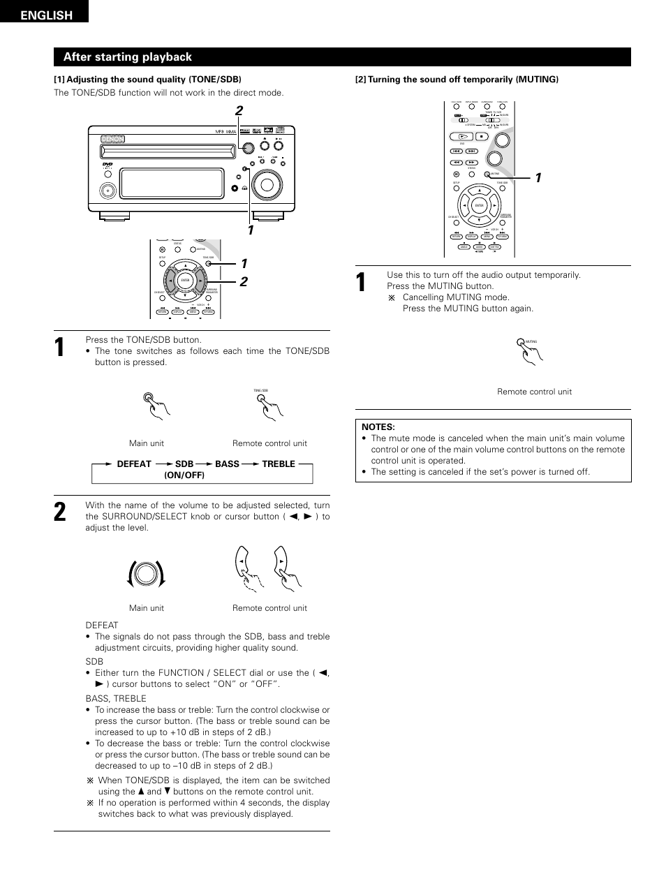 English, After starting playback | Denon D-M51DVS User Manual | Page 46 / 109