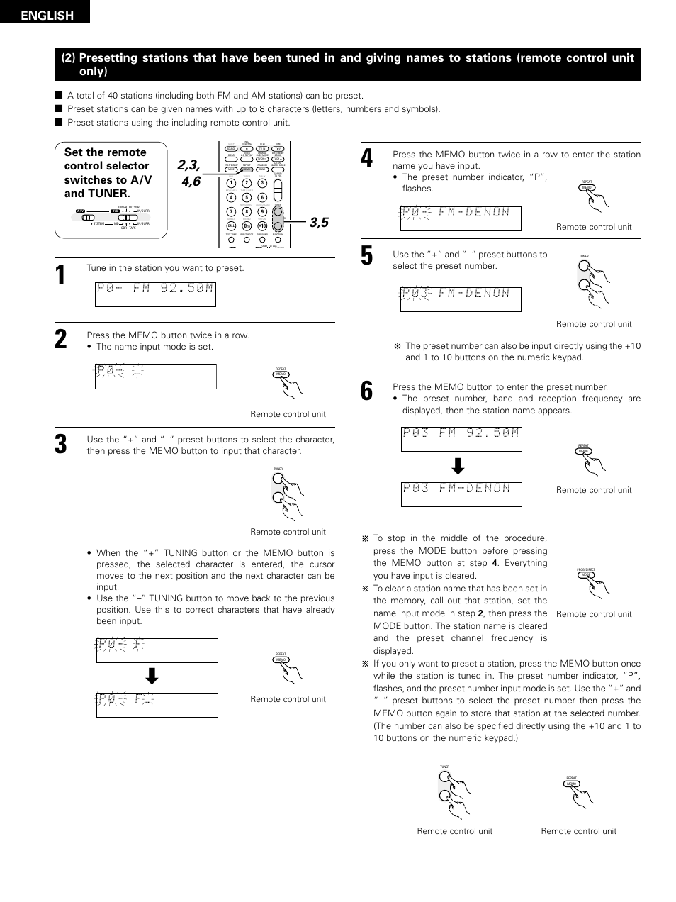 English, P 0 - f | Denon D-M51DVS User Manual | Page 60 / 109