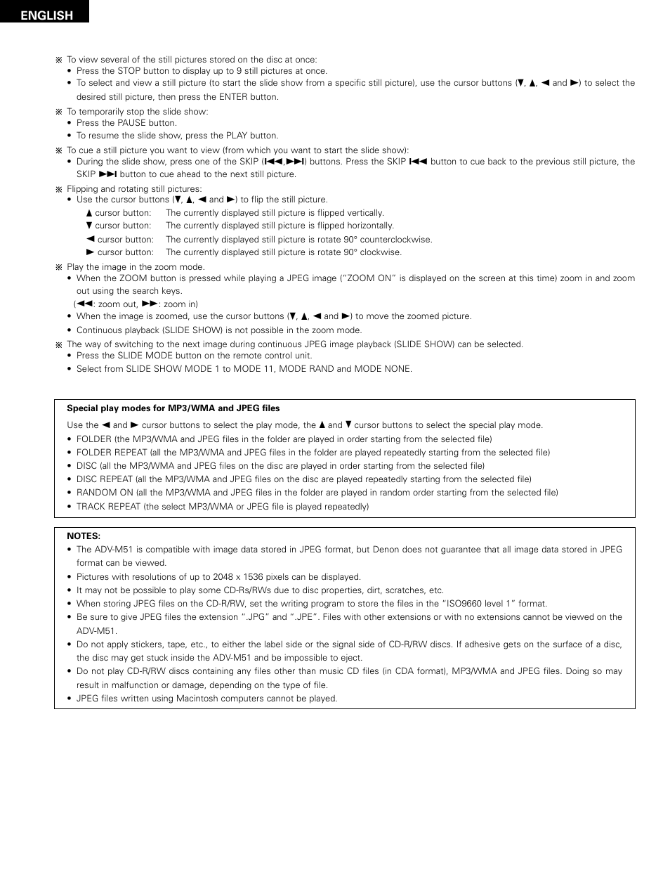 English | Denon D-M51DVS User Manual | Page 74 / 109