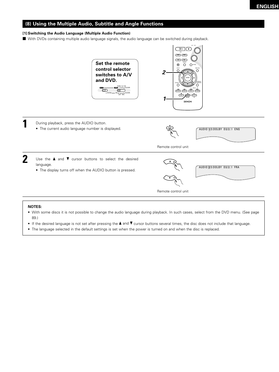 English | Denon D-M51DVS User Manual | Page 75 / 109