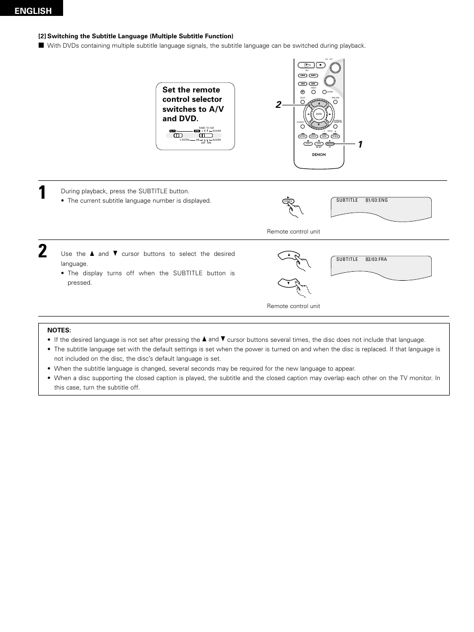 English | Denon D-M51DVS User Manual | Page 76 / 109