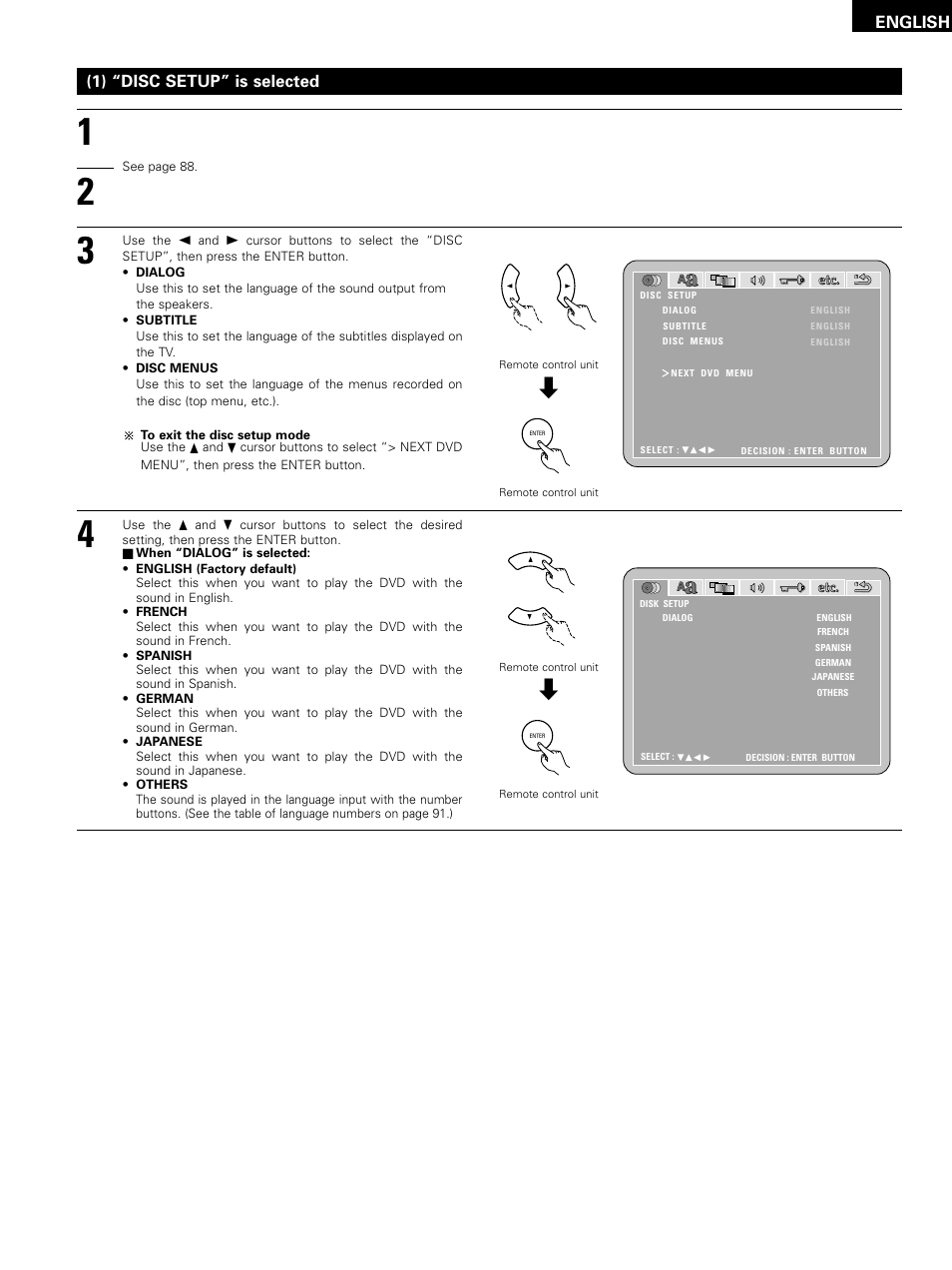 English | Denon D-M51DVS User Manual | Page 89 / 109