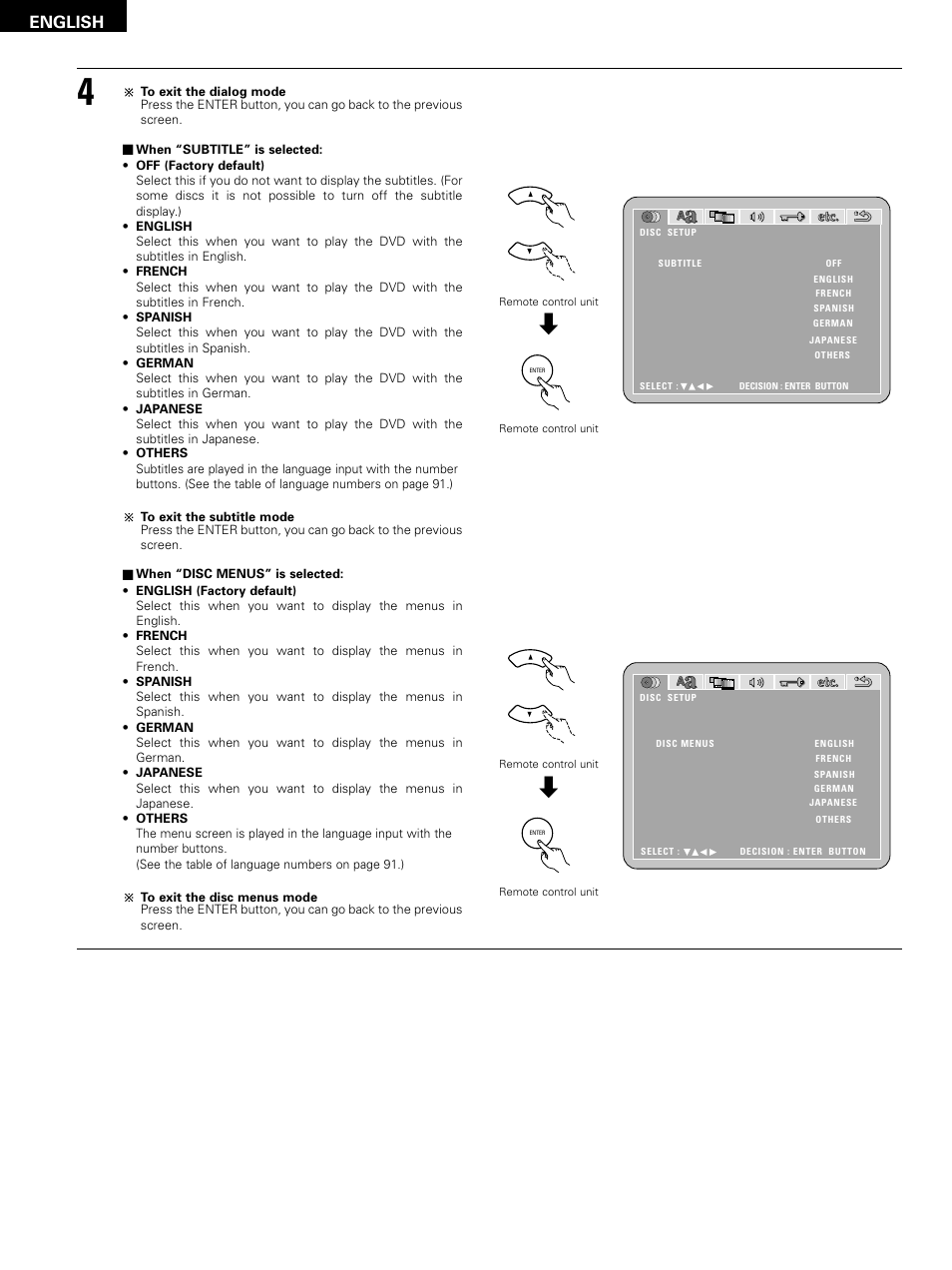 English | Denon D-M51DVS User Manual | Page 90 / 109