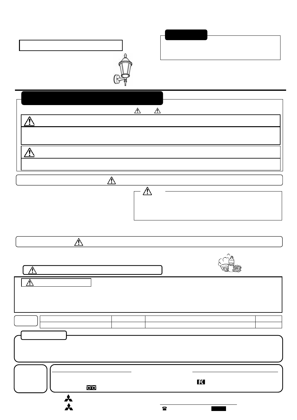 MITSUBISHI ELECTRIC WL2660 User Manual | 2 pages