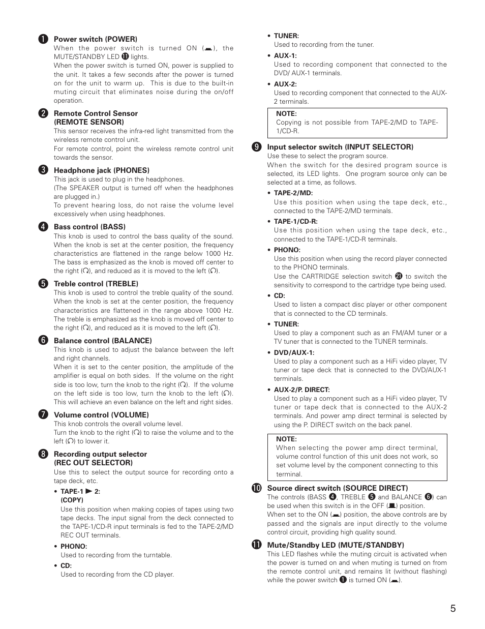 Denon PMA-2000IVR User Manual | Page 5 / 16
