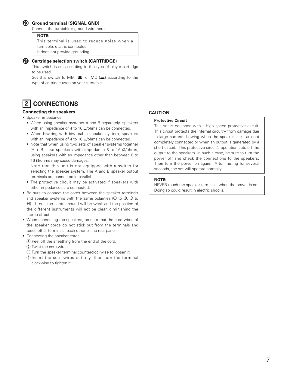 2 connections | Denon PMA-2000IVR User Manual | Page 7 / 16
