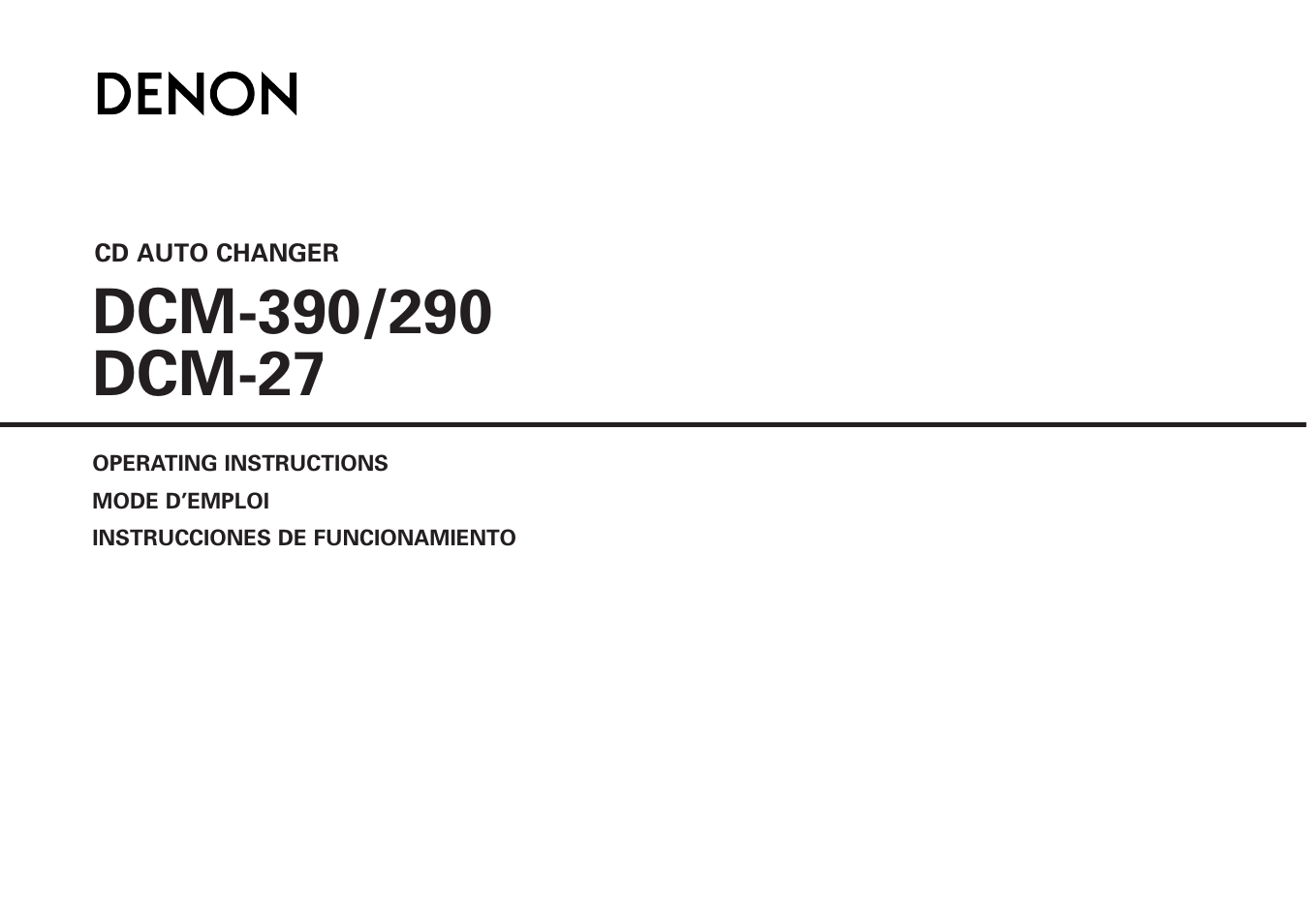 Denon DCM-390/290 User Manual | 16 pages