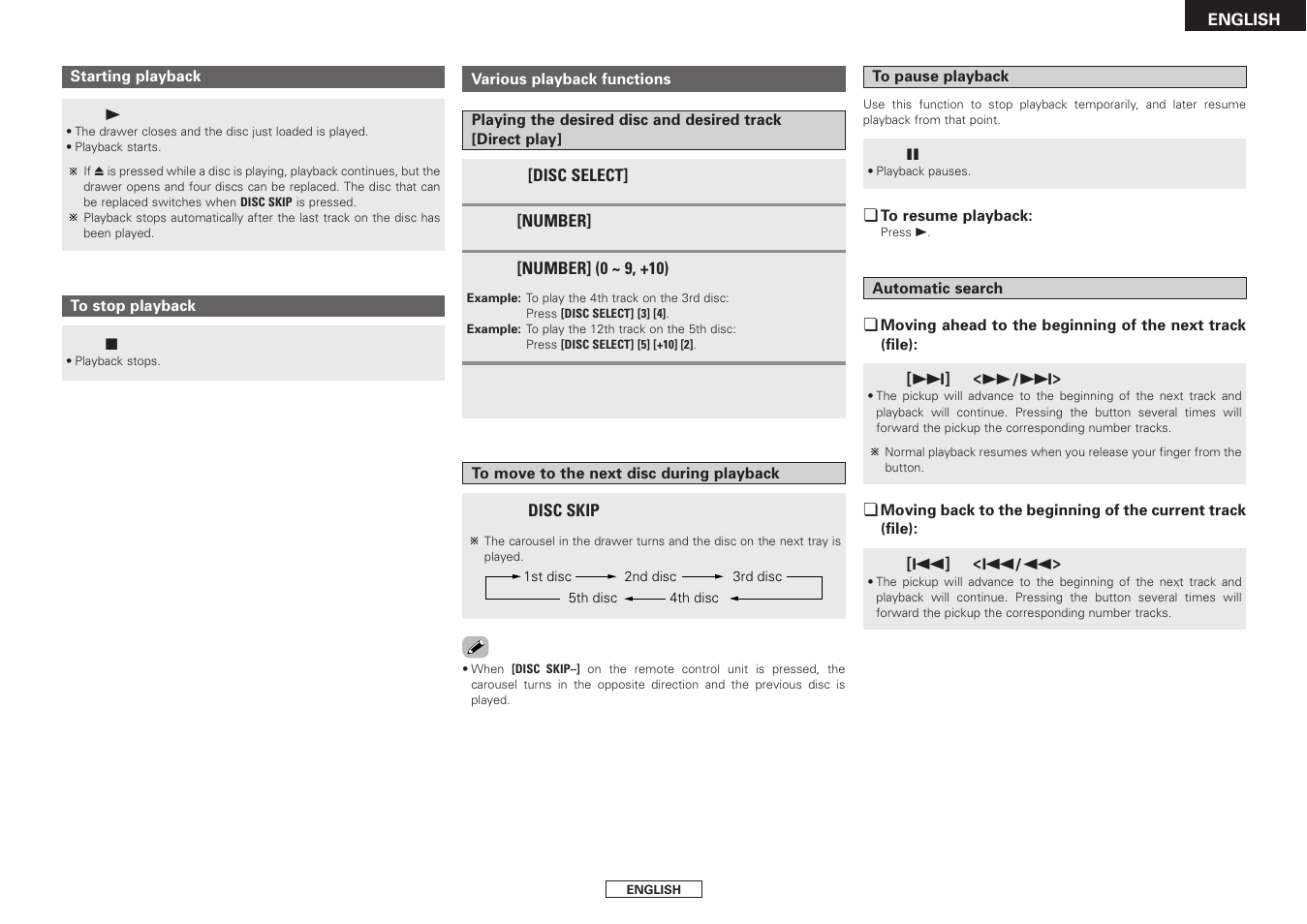 Denon DCM-390/290 User Manual | Page 11 / 16