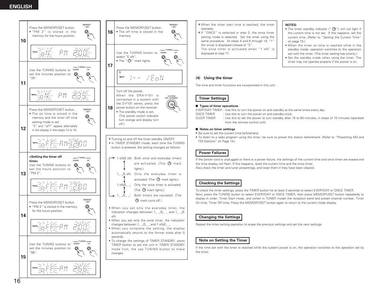 English | Denon DRA-F101 User Manual | Page 16 / 37