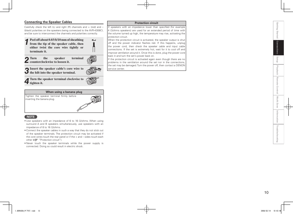 Denon AVR-4308CI User Manual | Page 13 / 110