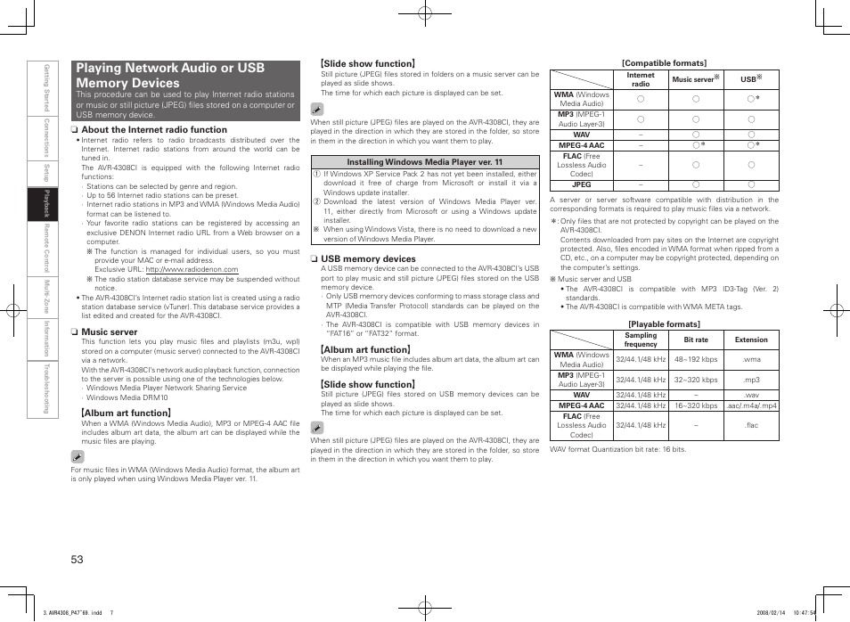 Denon AVR-4308CI User Manual | Page 56 / 110