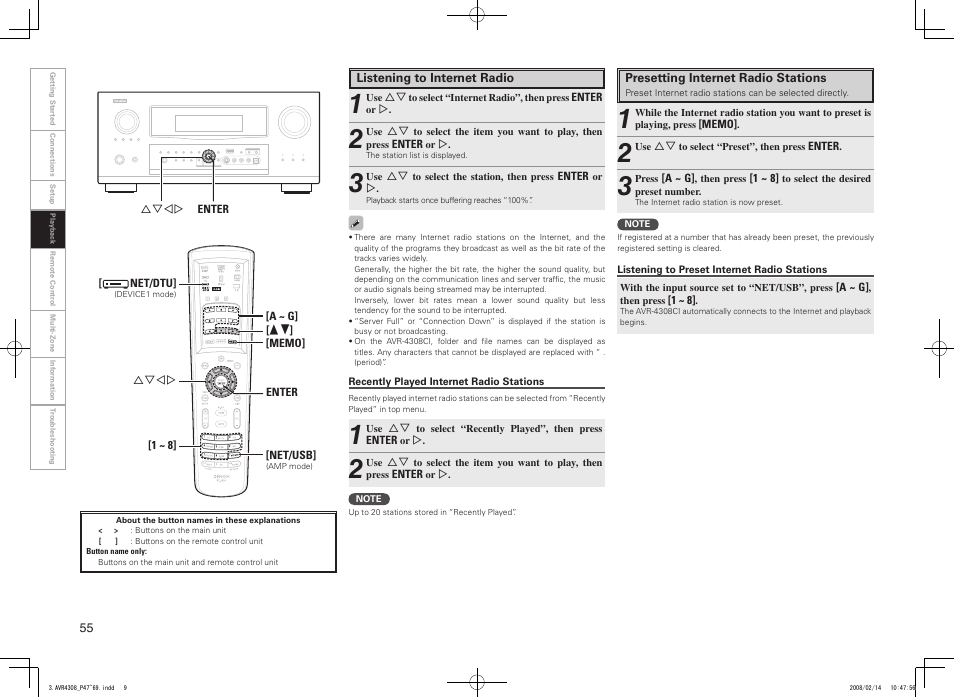 Denon AVR-4308CI User Manual | Page 58 / 110