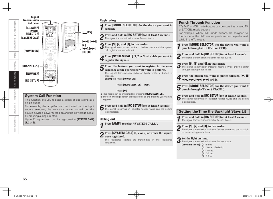 Denon AVR-4308CI User Manual | Page 68 / 110