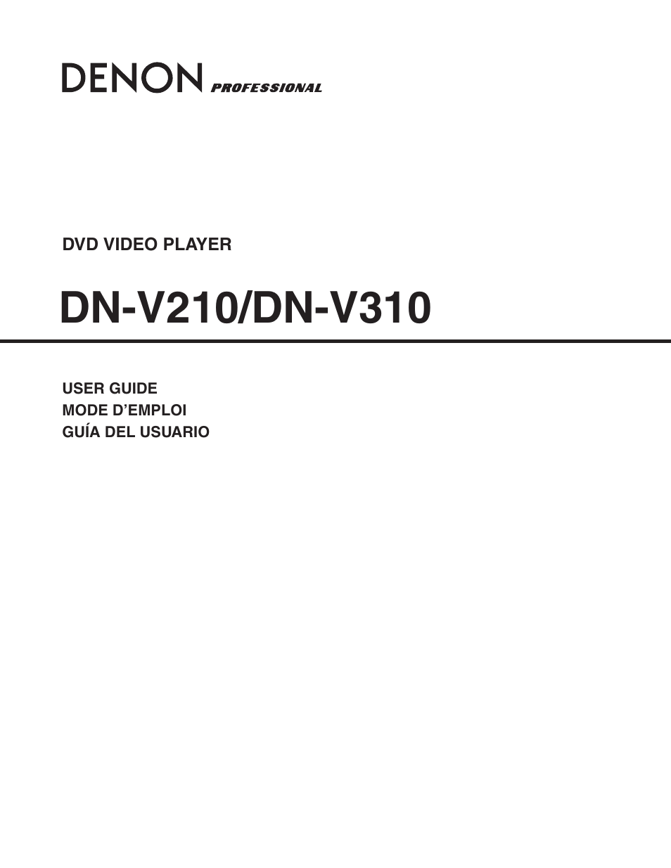 Denon DN-V310 User Manual | 83 pages