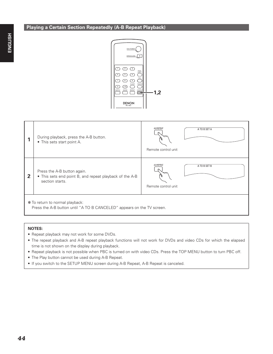 English | Denon DN-V310 User Manual | Page 51 / 83