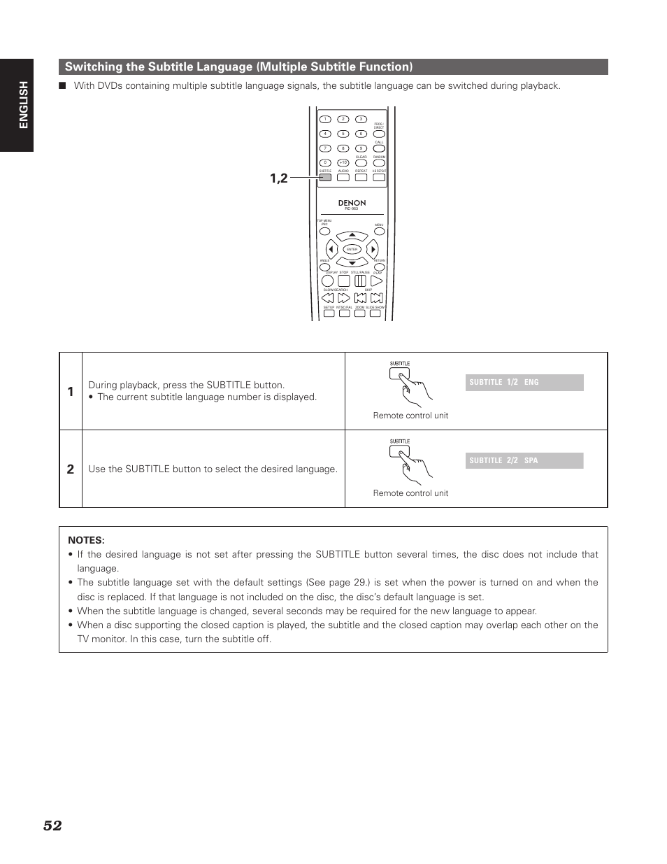 English | Denon DN-V310 User Manual | Page 59 / 83