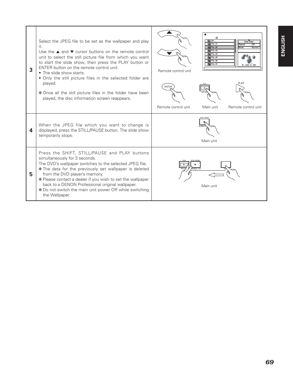 English | Denon DN-V310 User Manual | Page 76 / 83