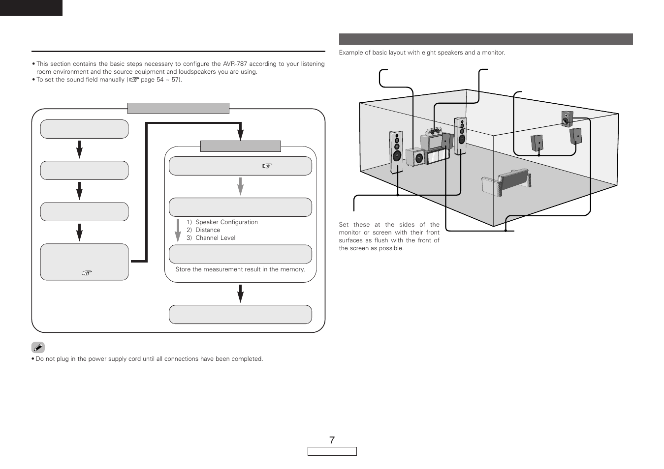 Easy setup procedure | Denon AVR-787 User Manual | Page 10 / 74