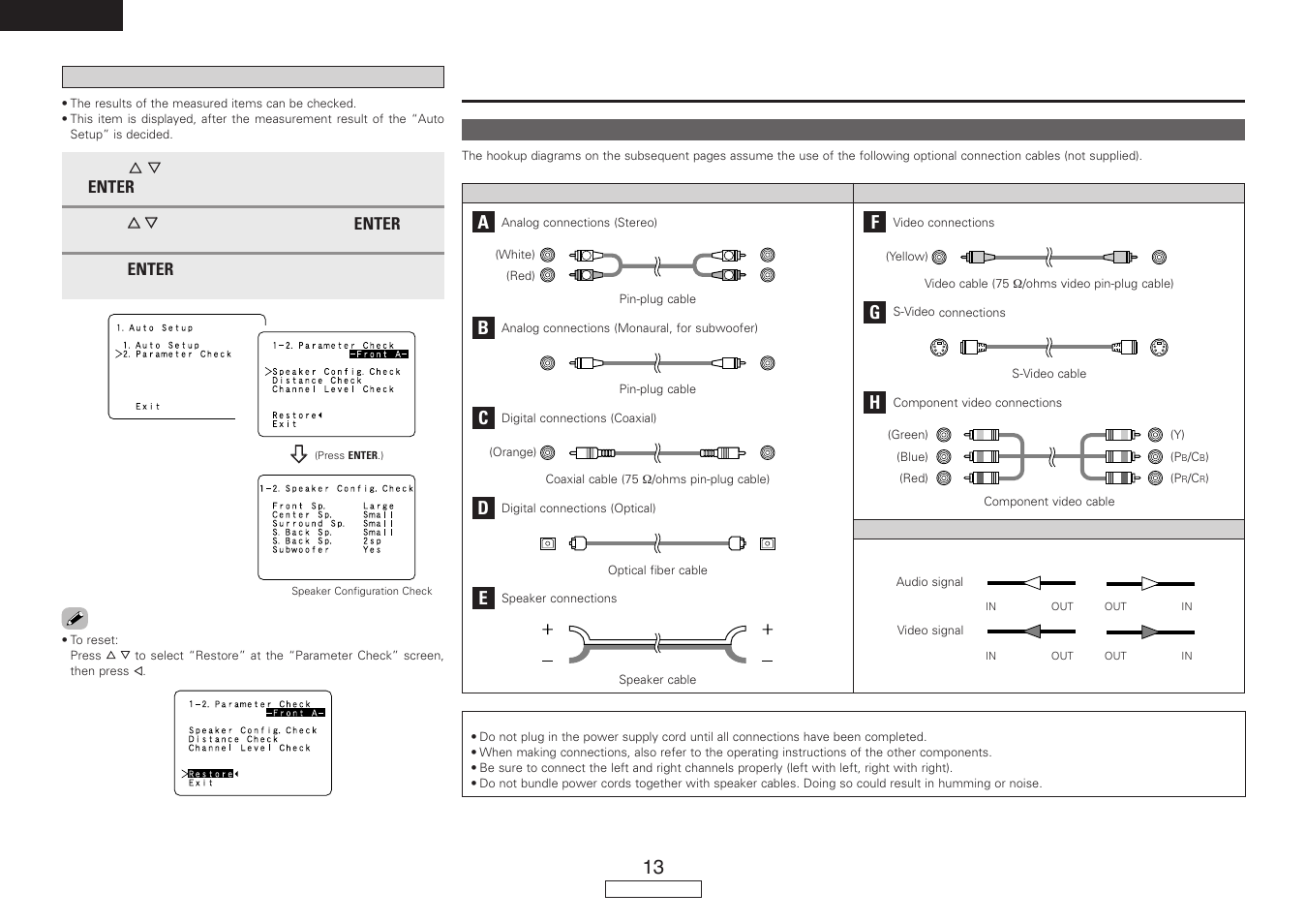 Connecting other sources | Denon AVR-787 User Manual | Page 16 / 74