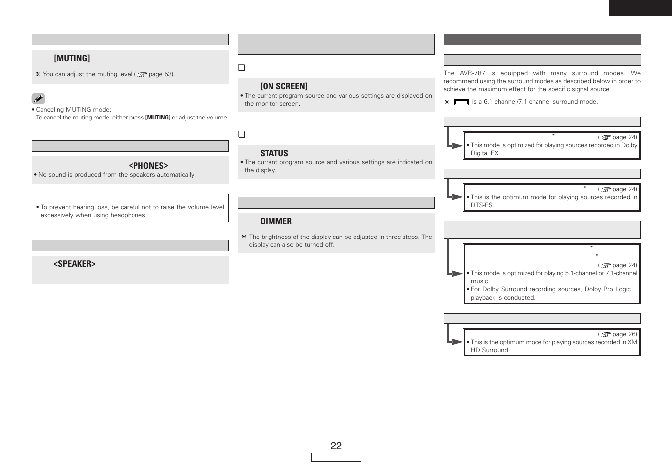 Denon AVR-787 User Manual | Page 25 / 74