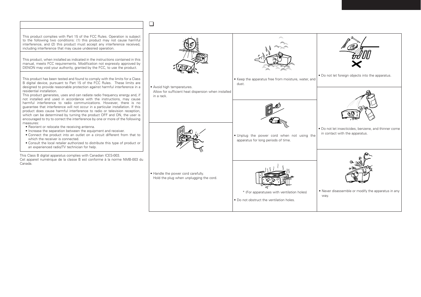 English | Denon AVR-787 User Manual | Page 3 / 74