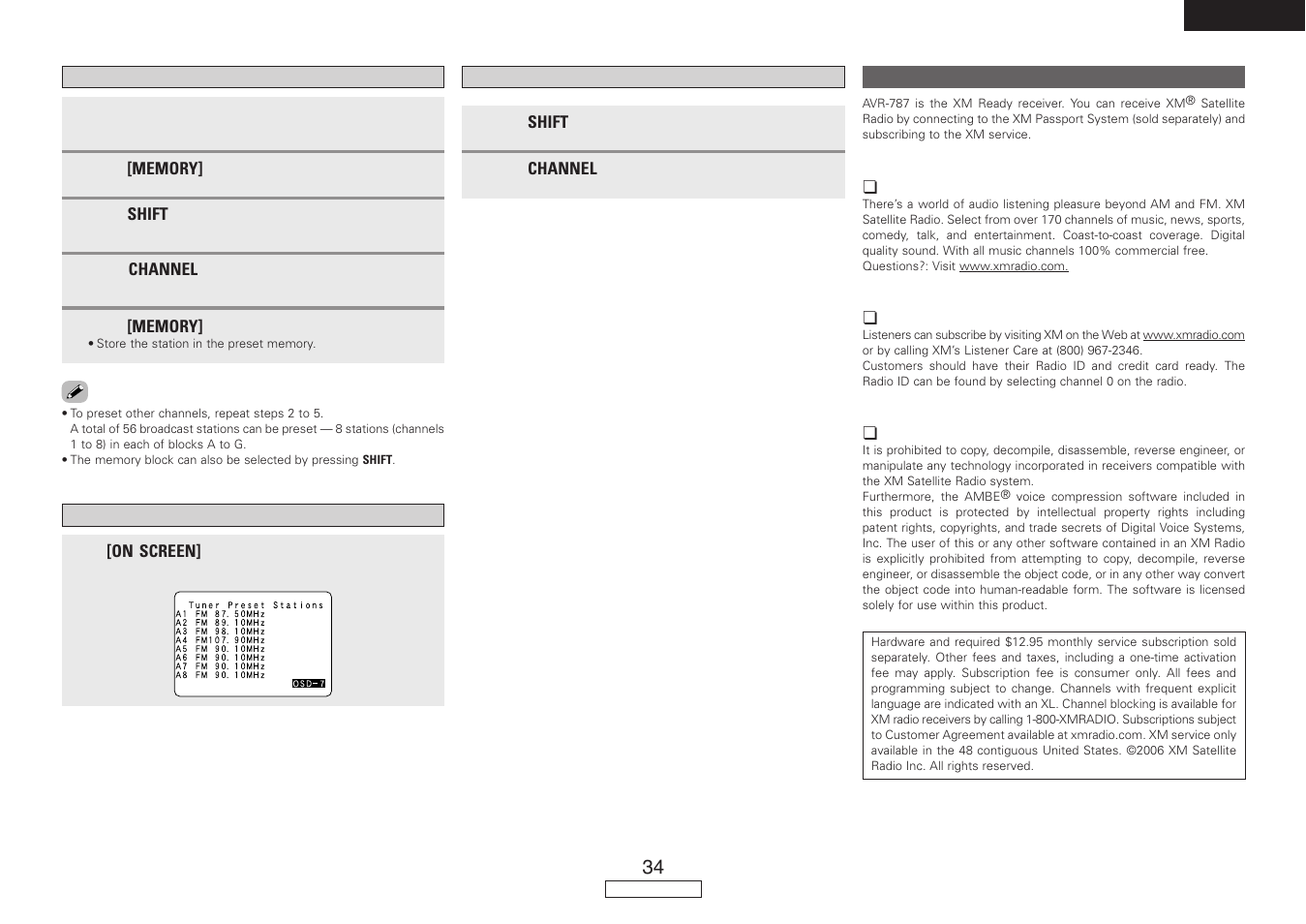 Denon AVR-787 User Manual | Page 37 / 74