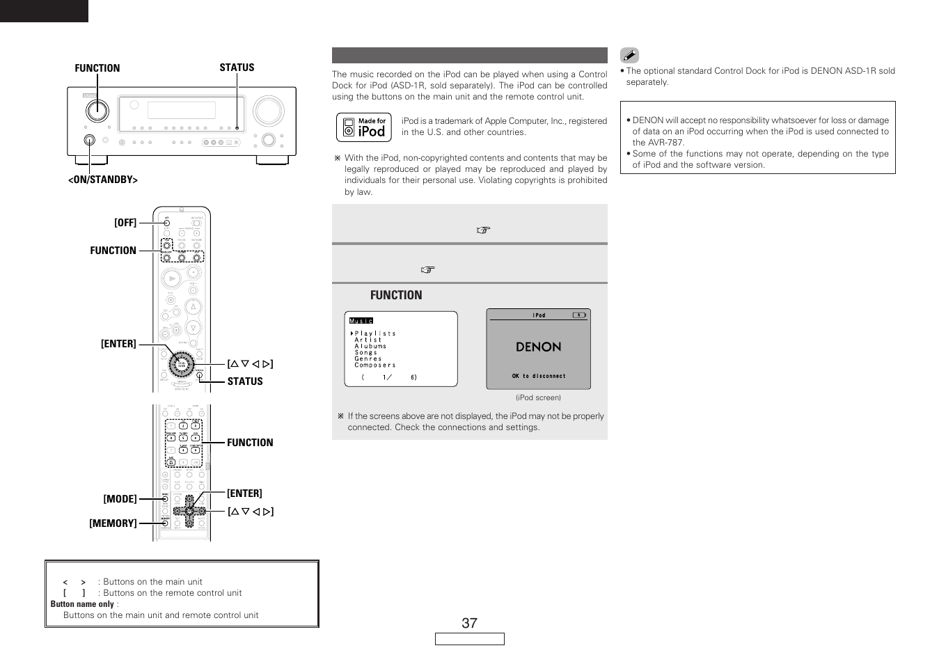 Denon AVR-787 User Manual | Page 40 / 74