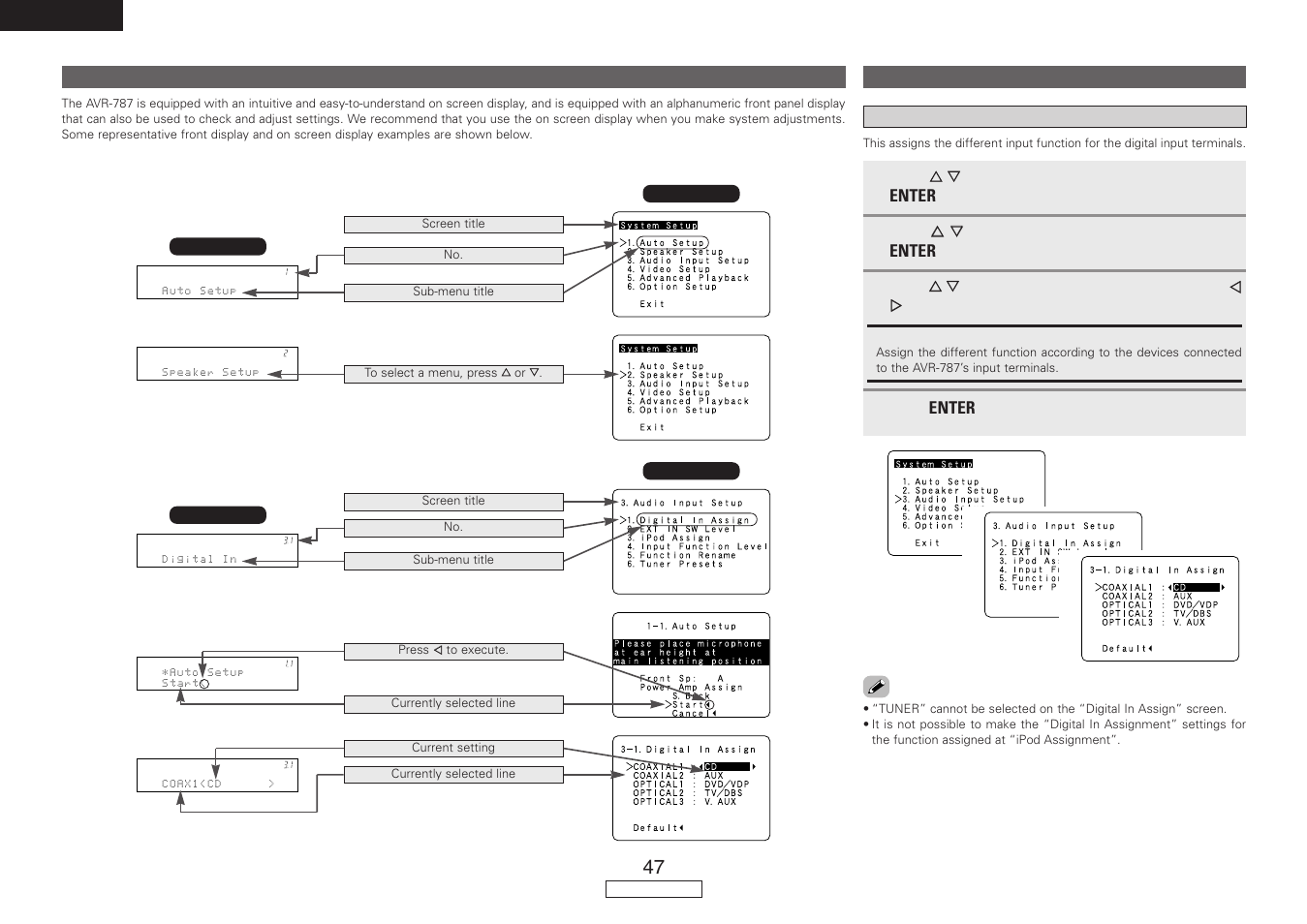 Denon AVR-787 User Manual | Page 50 / 74