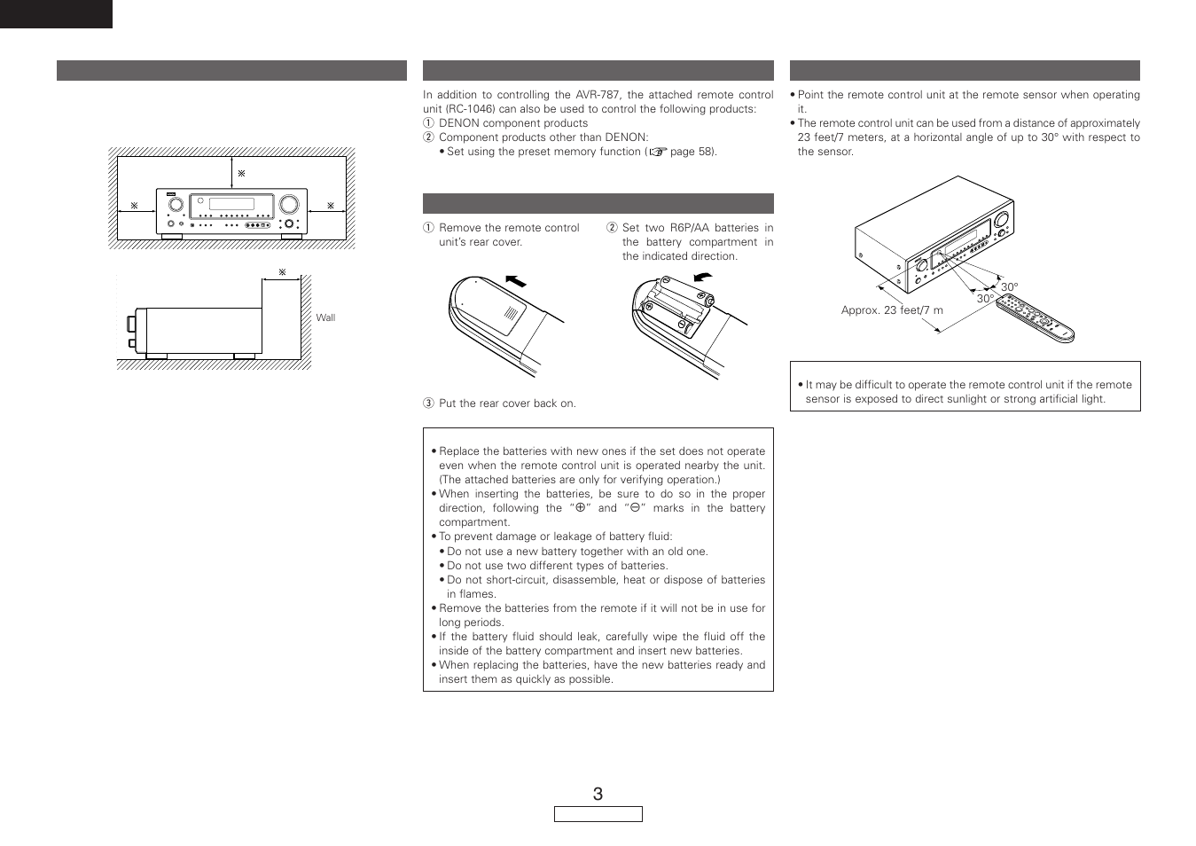 Denon AVR-787 User Manual | Page 6 / 74