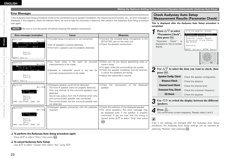 Denon AVR 1610 User Manual | Page 26 / 67