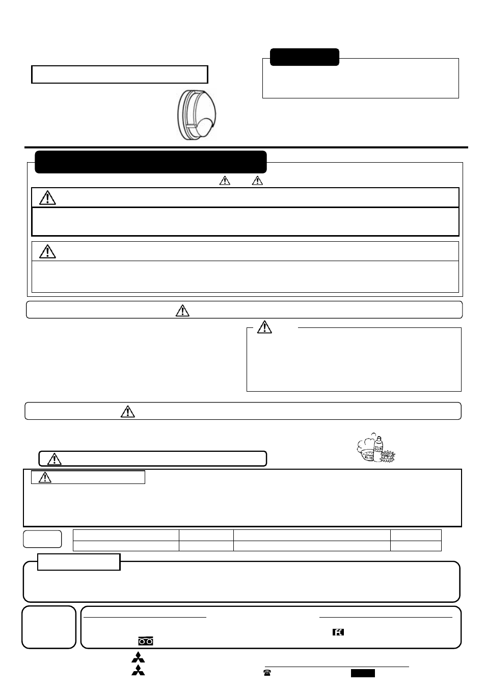 MITSUBISHI ELECTRIC WL2663 User Manual | 2 pages