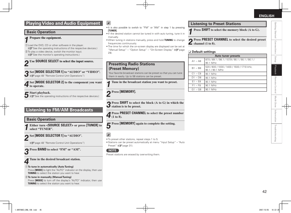 Denon AVR-788 User Manual | Page 45 / 74