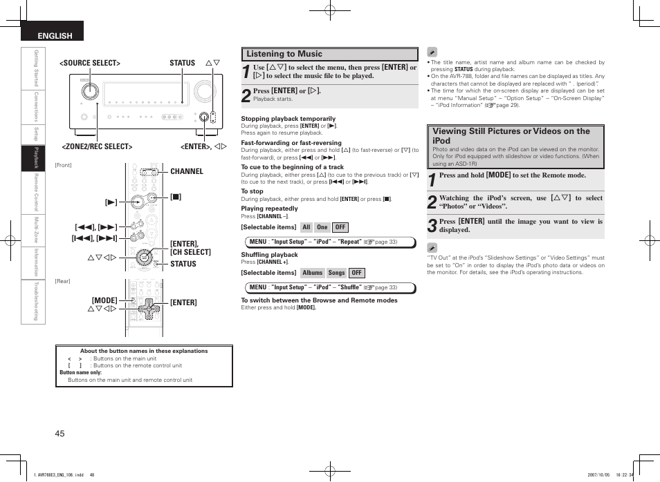 Denon AVR-788 User Manual | Page 48 / 74