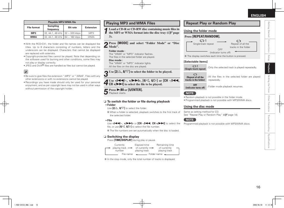 Denon RCD-CX1 User Manual | Page 19 / 28