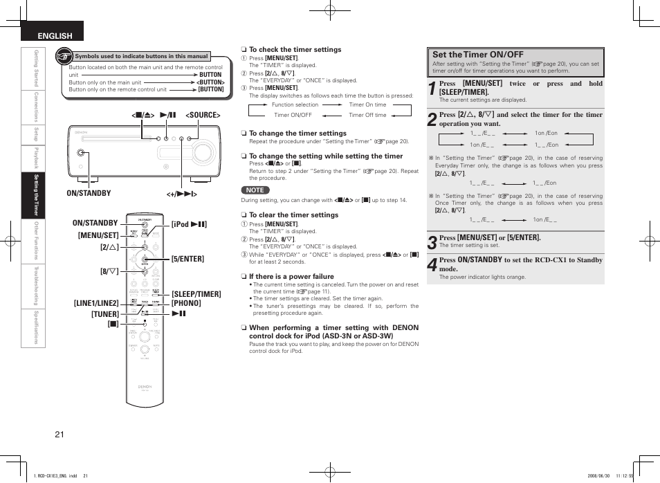 Denon RCD-CX1 User Manual | Page 24 / 28