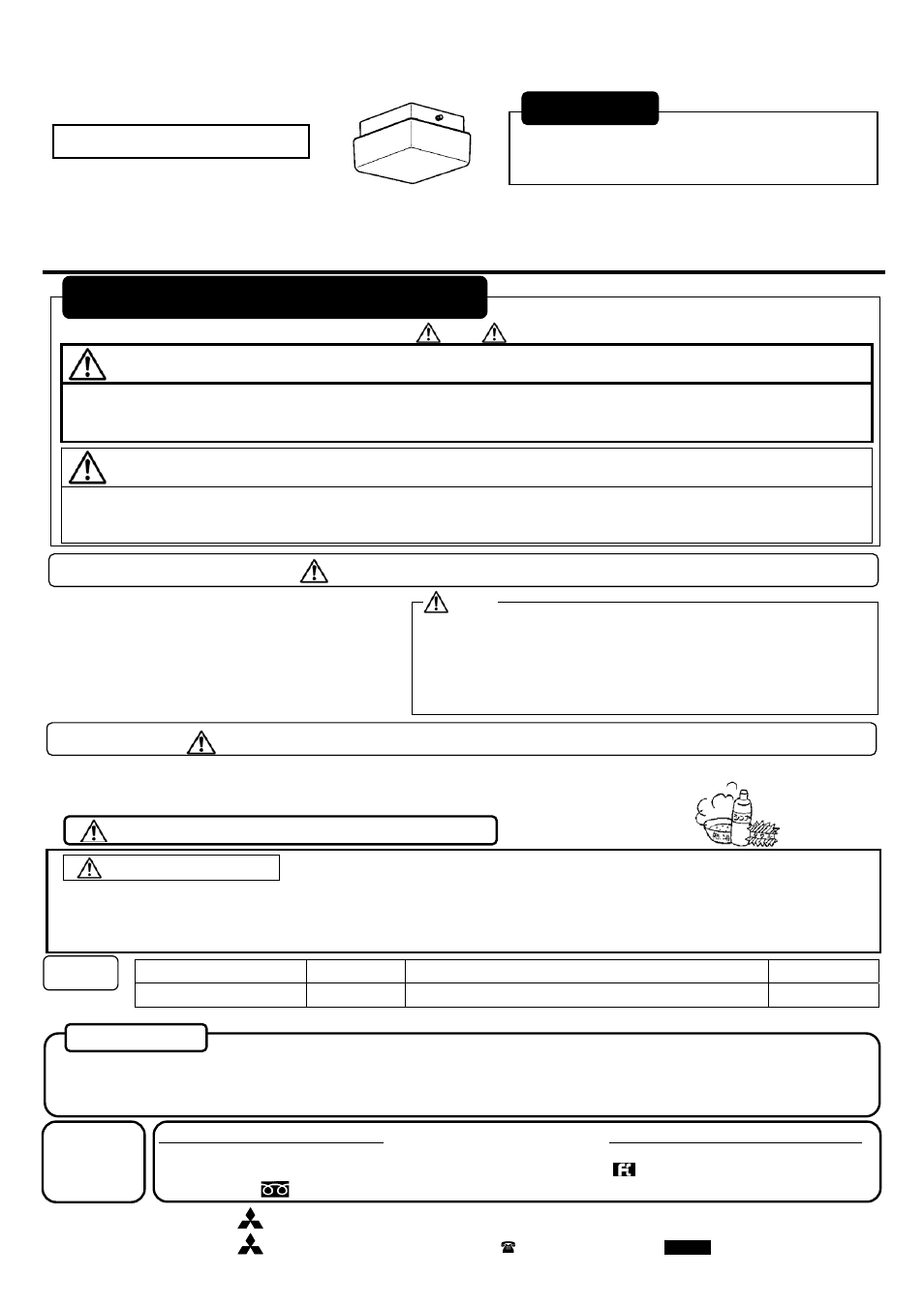 MITSUBISHI ELECTRIC WC1318 User Manual | 2 pages
