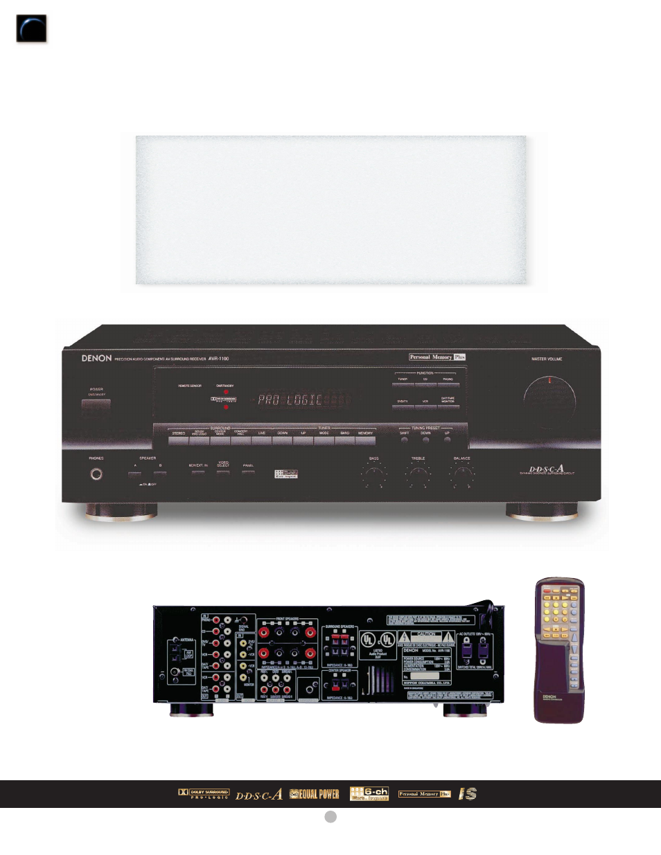 Denon AVR-1100 User Manual | 3 pages