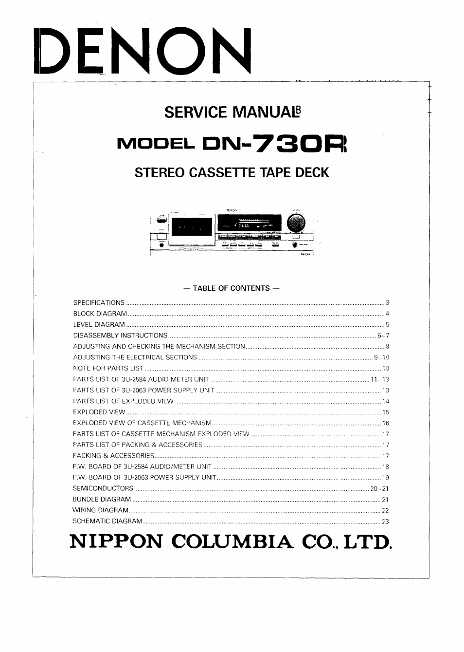 Denon DN-730R User Manual | 25 pages