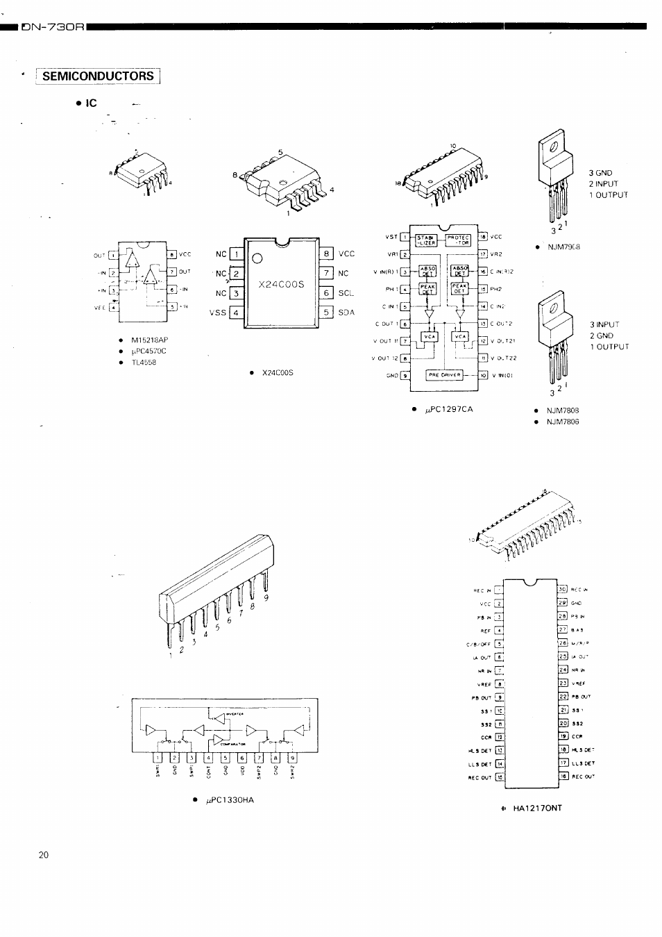 Semiconductors, Semiconductors -21, Semiconductors • 1c | Denon DN-730R User Manual | Page 20 / 25
